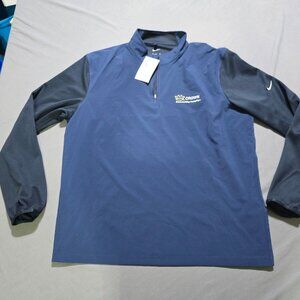 NEW Nike Crown Sport Golf 1/4 Zip Pullover Long Sleeve Men XL Blue shirt